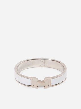 Hermes Clic H Bracelet White